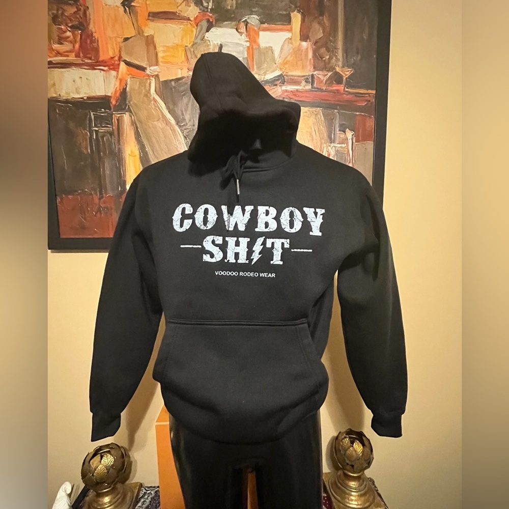 Voodoo Rodeo Wear Black "Cowboy Sh!t" Hoodie - Size Medium